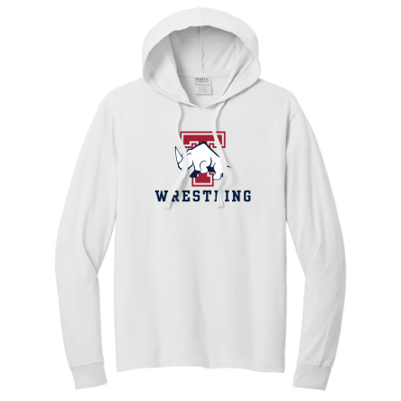 WHITE GARMENT-DYED Pullover HOODED Tee