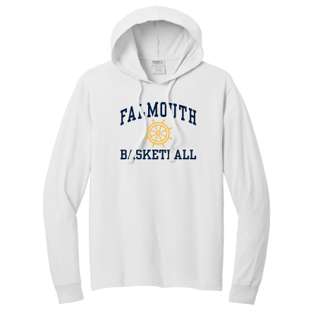 WHITE GARMENT-DYED Pullover HOODED Tee