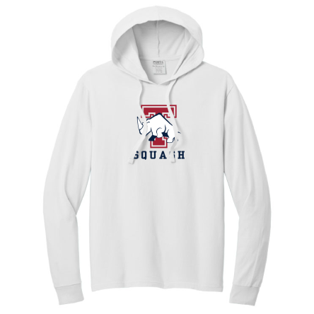 WHITE GARMENT-DYED Pullover HOODED Tee