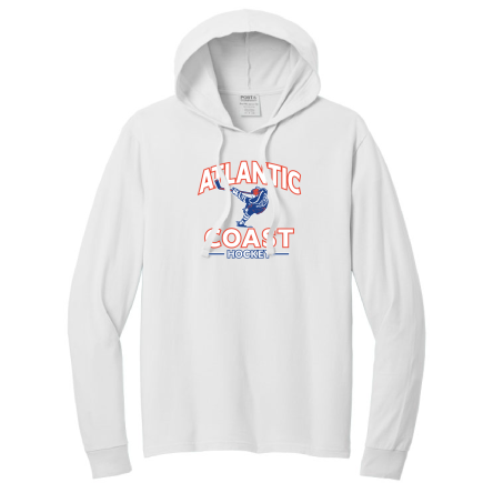 WHITE GARMENT-DYED Pullover HOODED Tee