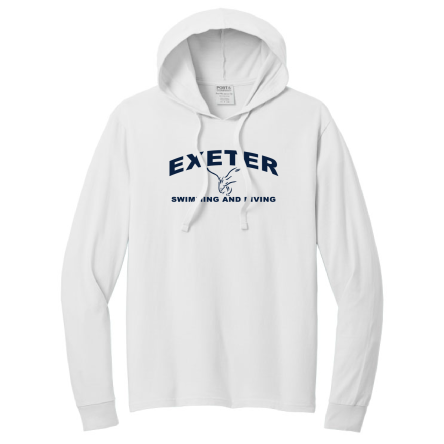 WHITE GARMENT-DYED Pullover HOODED Tee