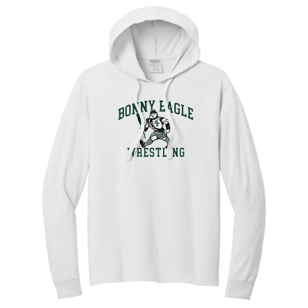 WHITE GARMENT-DYED Pullover HOODED Tee