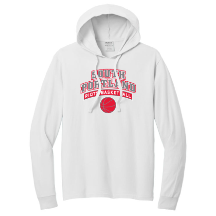 WHITE GARMENT-DYED Pullover HOODED Tee