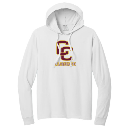 WHITE GARMENT-DYED Pullover HOODED Tee