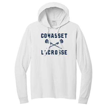 WHITE GARMENT-DYED Pullover HOODED Tee