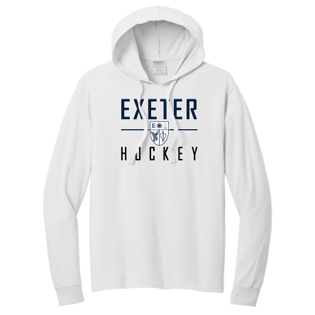 WHITE GARMENT-DYED Pullover HOODED Tee