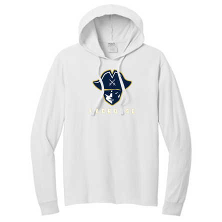 WHITE GARMENT-DYED Pullover HOODED Tee