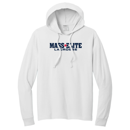 WHITE GARMENT-DYED Pullover HOODED Tee