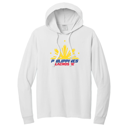 WHITE GARMENT-DYED Pullover HOODED Tee