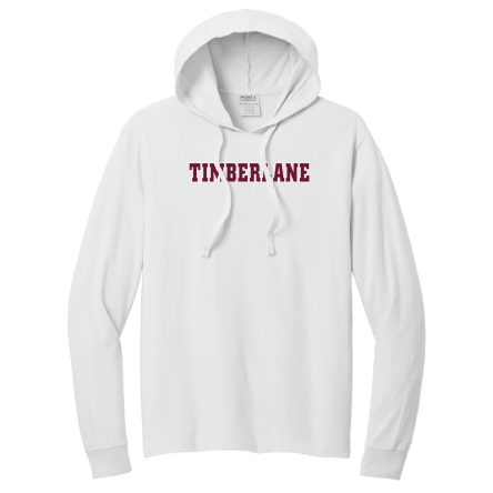 WHITE GARMENT-DYED Pullover HOODED Tee