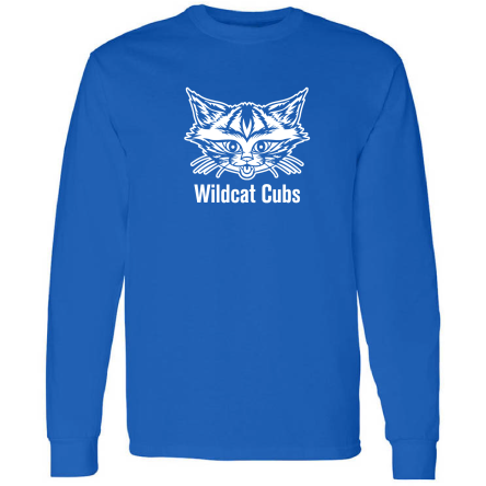 Classic ROYAL BLUE LONG Sleeve COTTON Tee