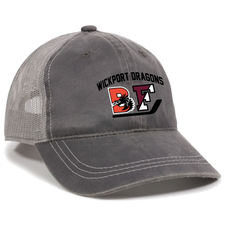 CHARCOAL/GREY Weathered Trucker Cap