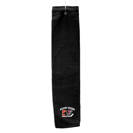 BLACK Deluxe Golf Towel with Hook