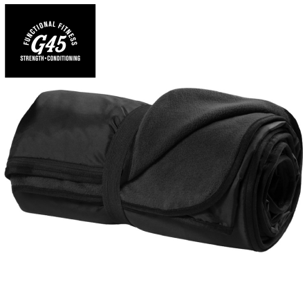 Classic BLACK Fleece Travel Blanket