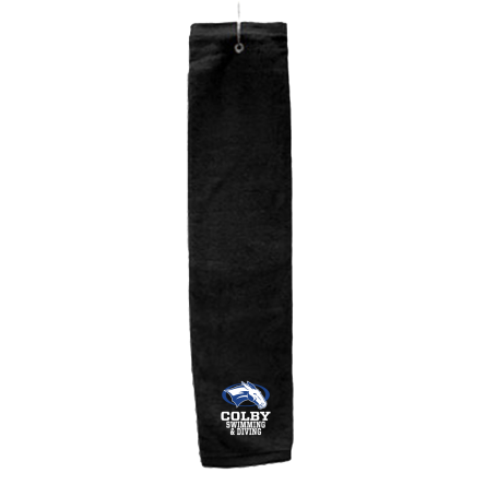 BLACK Deluxe Golf Towel with Hook