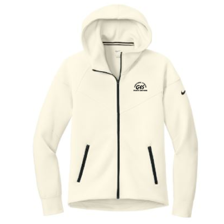 NIKE WOMEN'S Tech Fleece Full-Zip Ivory HOODIE