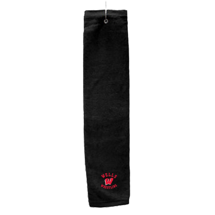 BLACK Deluxe Golf Towel with Hook