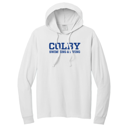 WHITE GARMENT-DYED Pullover HOODED Tee