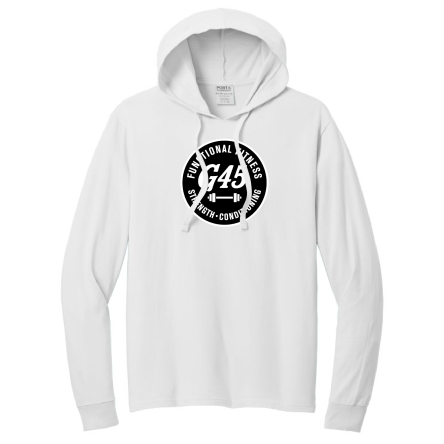 WHITE GARMENT-DYED Pullover HOODED Tee