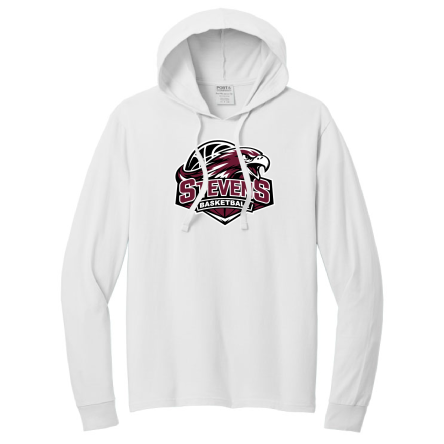 WHITE GARMENT-DYED Pullover HOODED Tee