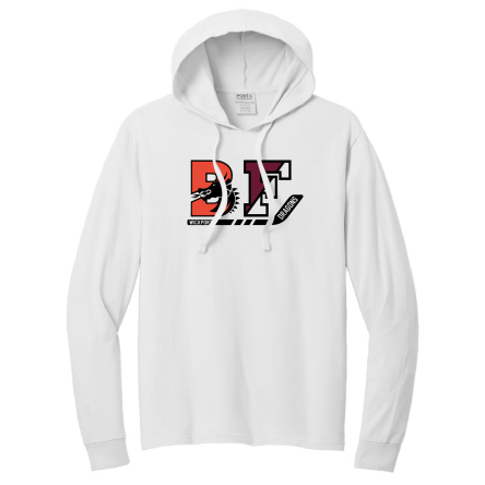 WHITE GARMENT-DYED Pullover HOODED Tee