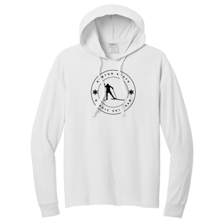 WHITE GARMENT-DYED Pullover HOODED Tee