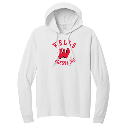 WHITE GARMENT-DYED Pullover HOODED Tee