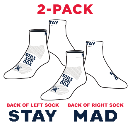 Atlantic Sportswear "STAY MAD" QUARTER Socks