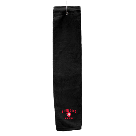 BLACK Deluxe Golf Towel with Hook