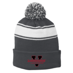 Striped Pom Beanie