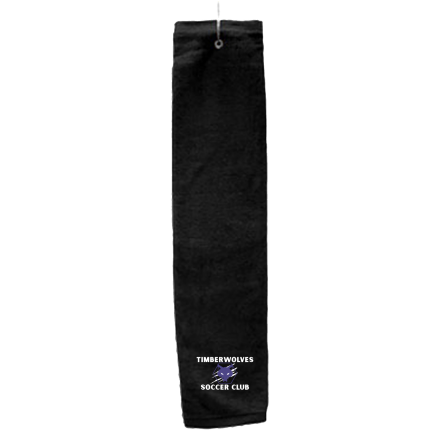 Black Deluxe Golf Towel with Hook