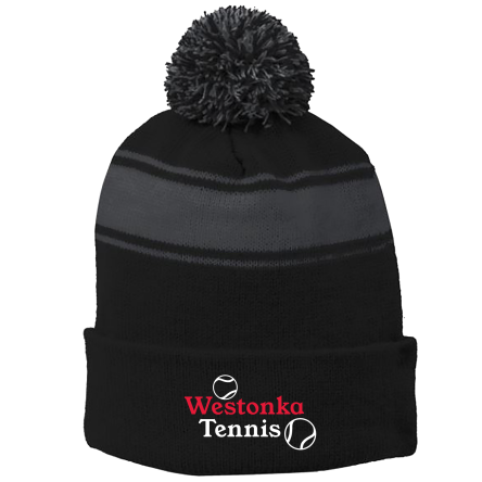 Striped Pom Beanie