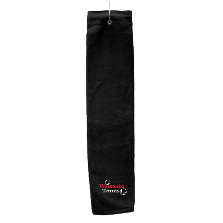 Black Deluxe Golf Towel with Hook
