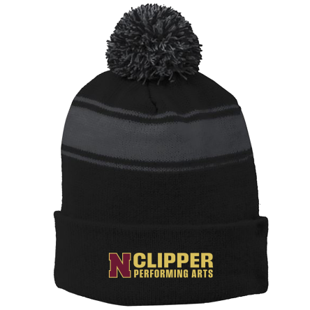Striped Pom Beanie