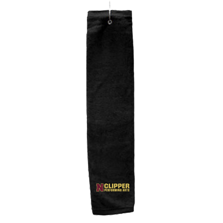 Black Deluxe Golf Towel with Hook