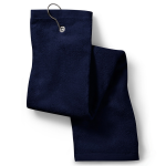 Navy Deluxe Golf Towel with Hook