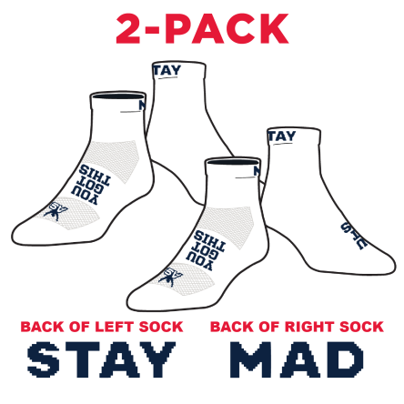 Atlantic Sportswear "Stay Mad" Quarter Socks