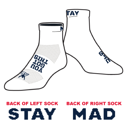 Atlantic Sportswear "Stay Mad" Quarter Socks