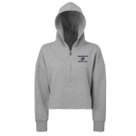 Women’s Cropped 1/2 Zip Hooded Sweatshirt