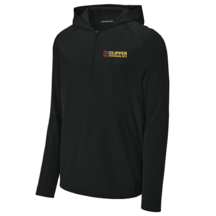 Classic 1/2 Zip Long Sleeve Hooded Jacket