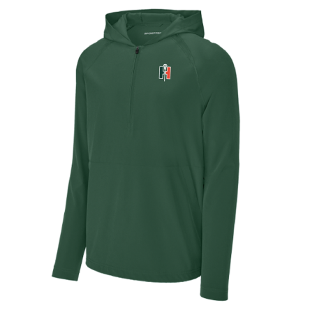 Classic 1/2 Zip Long Sleeve Hooded Jacket