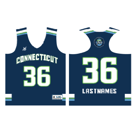 Atlantic Sportswear WHITE &amp; NAVY Sublimated Reversible Tank