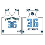 Atlantic Sportswear WHITE & NAVY Sublimated Reversible Tank