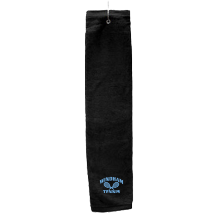 Black Deluxe Golf Towel with Hook
