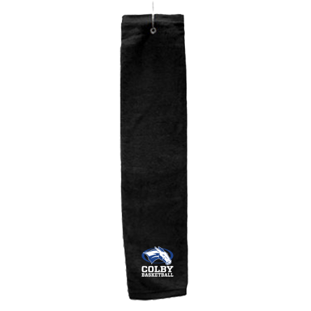 Black Deluxe Golf Towel with Hook