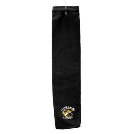 Black Deluxe Golf Towel with Hook