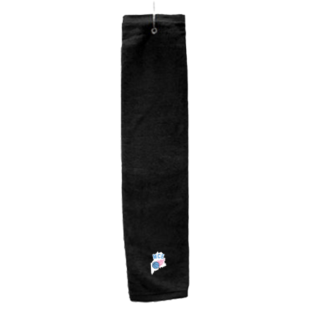 Black Deluxe Golf Towel with Hook