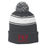 Striped Pom Beanie