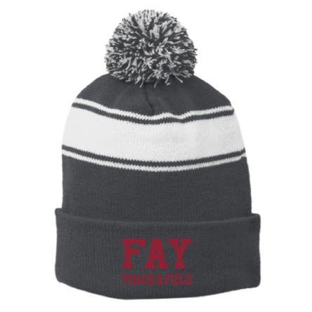 Striped Pom Beanie