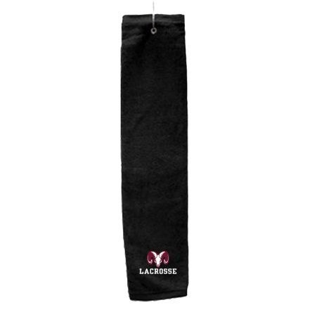 Black Deluxe Golf Towel with Hook